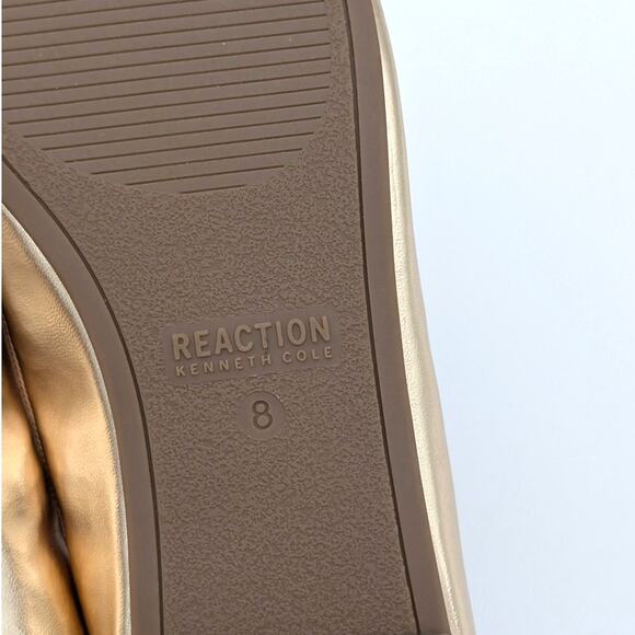 Kenneth Cole Reaction Copy Tap Ballet Flat Women's Gold Size US8 EU39 - Picture 9 of 12